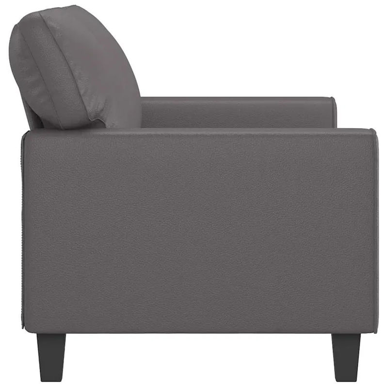 Vidaxl 2-Sitzer Sofa Modern in Grau aus Kunstleder mit Metallgestell, Breite: 140 cm - Bild 4
