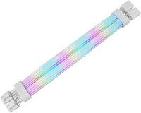 Thermaltake Mod ARGB Snow Cable 8Pin Kabelmanagement in Weiß und Transparent mit Multicolour Effekt - Bild 1