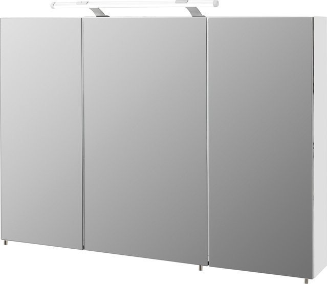 Schildmeyer Bad Spiegelschrank Dorina, 3-türig, Weiß, B/H/T: 100 x 75 x 16 cm - Bild 1