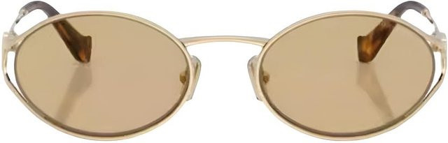 Miu Miu SMU52Y-ZVN10R54 Sonnenbrille, Vollrand, Oval, Metall, Gold, Damen - Bild 1
