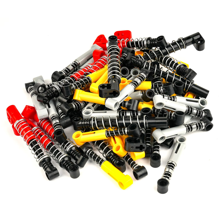 Wishiot MOC DIY Bausteine Set mit Stoßdämpfer-Armen in Grau und Bunt/Mehrfarbig, 4 Stück Kunststoff Zubehör für Technic Modelle - Bild 3