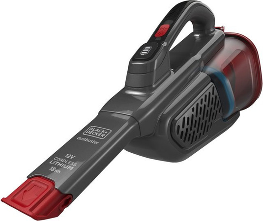 Black & Decker Dustbuster Akku-Sauger mit Cyclone Technologie in Titanium/Rot/Grau