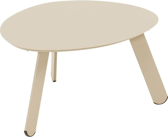 Lesli Gartentisch Tiki Oval aus Stahl in Beige, B/T/H: 55 x 46 x 55 cm - Bild 1