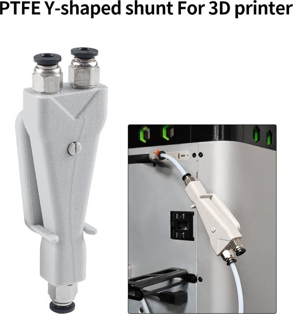 Toaiot PTFE Y-förmiger Shunt für 3D-Drucker zur Vermeidung von Verklemmungen in Grün und Grau - Bild 1