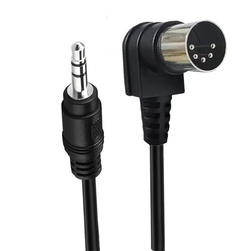 BSN Audio Verlängerungskabel DIN 5 Pin MIDI auf 3,5 mm Stereo Jack, Schwarz - Bild 3