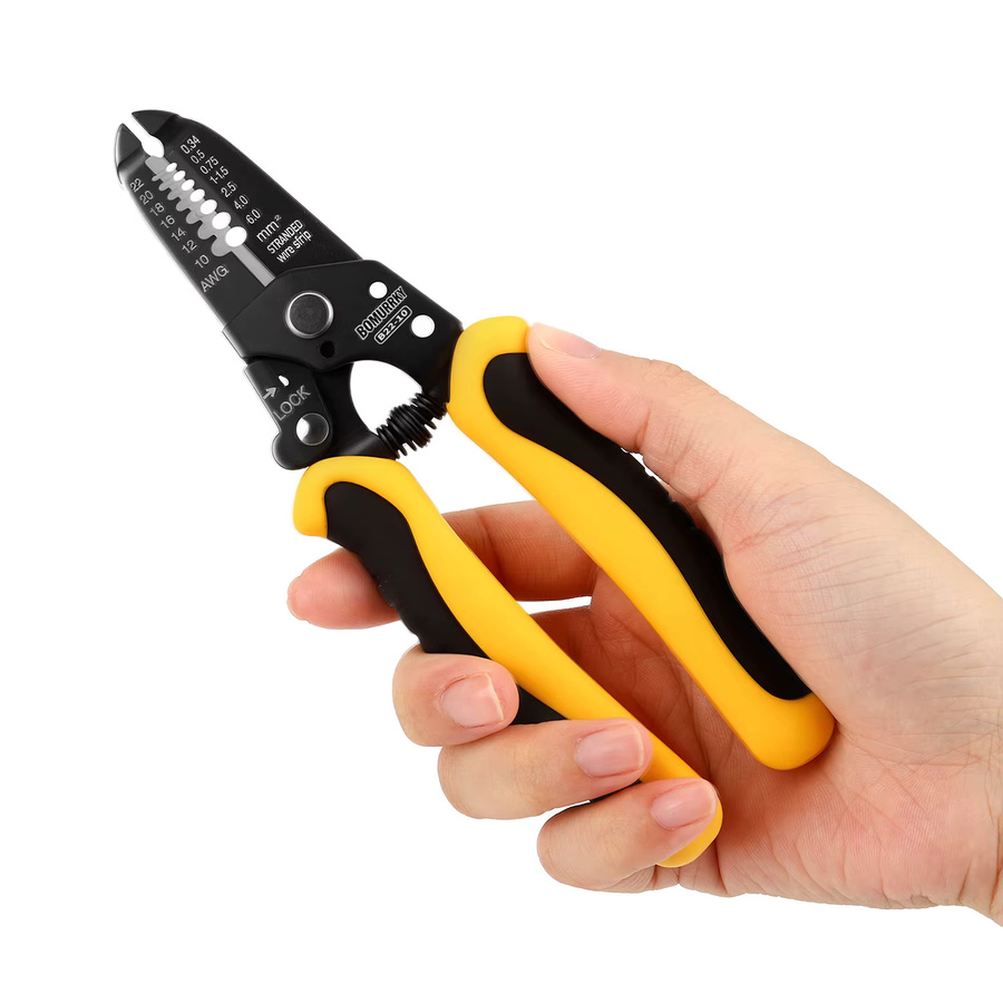 Bomurphy 6-in-1-Abisolierwerkzeug professioneller Multifunktions-Kabelabisolierer und Crimper für elektrische Arbeiten - Bild 2