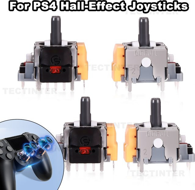YECKTEGJ 3D-Analog-Hall-Effekt-Joystick Ersatzteil für PS5 und PS4 Controller Slim und Pro in Multicolor - Bild 1