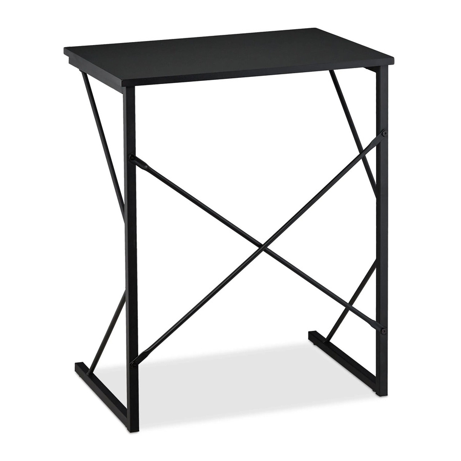 Relaxdays Schreibtisch in Schwarz, modern und kompakt aus MDF und Metall, B/T/H: 75 x 60 x 40 cm - Bild 2