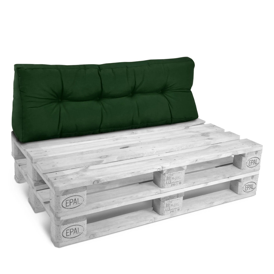 Beautissu ECO Style Palettenkissen Rücken in Dunkelgrün B/H: 120 x 40 x 10 cm - Bild 2