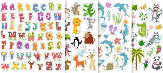 Glitzer-Sticker Animals - Bild 1