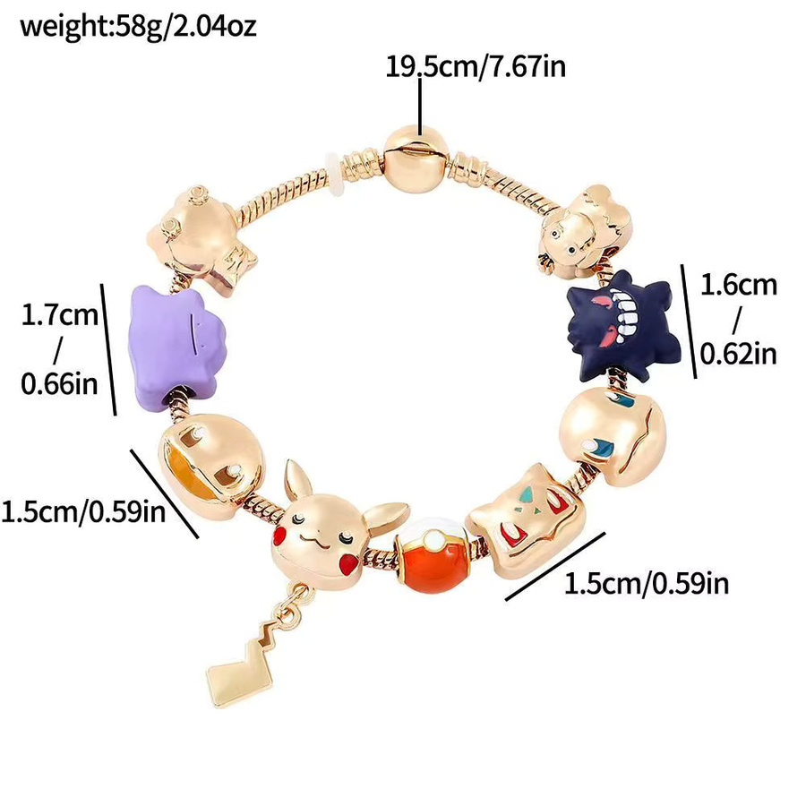 Bandai Armband, Pokémon Eevee, Perle, Metall, Bunt, Unisex - Bild 2