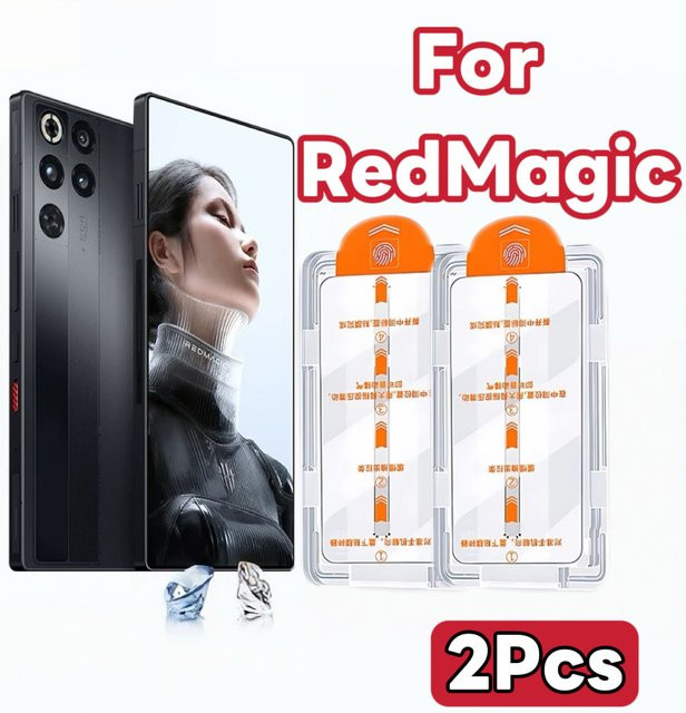 2er-Pack Displayschutzfolie aus gehärtetem Glas für RedMagic 11 Pro, 10 Air, 10 Pro, 9S Pro+ und 8 Pro, transparent, mit staubfreier Kammer und automatischer Ausrichtung - Bild 1