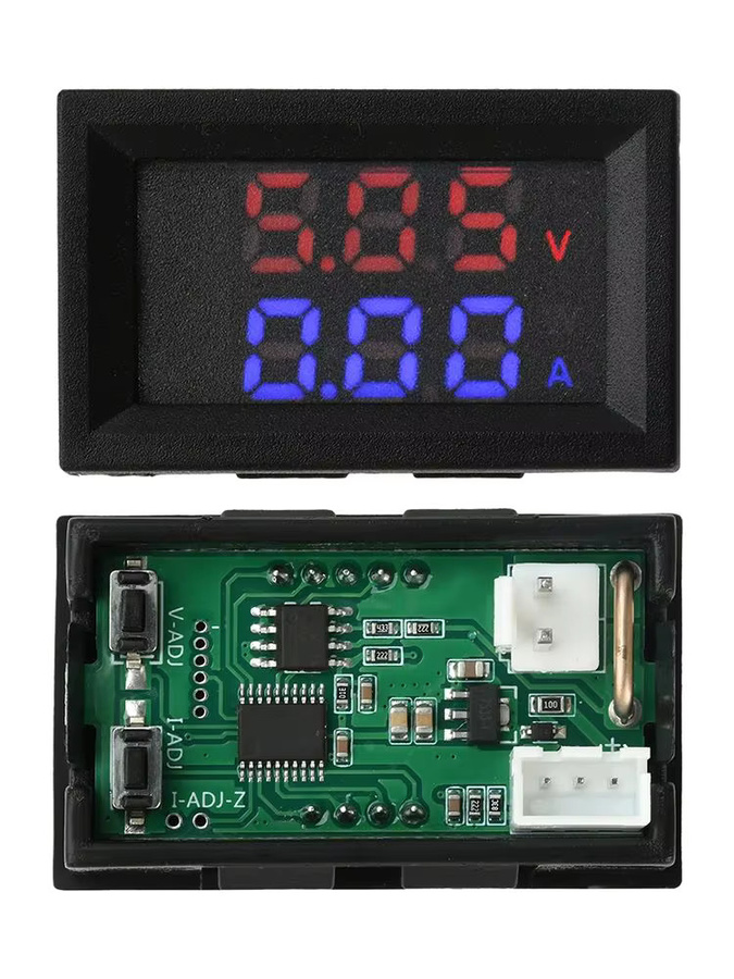 Aideepen Digitales Voltmeter Amperemeter CM430 Spannungs-Strom-Messgerät mit 0,28 Zoll Rot-Blauem LED Dual-Display DC 0-100V 10A - Bild 6