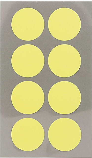 Rico Design Paper Poetry Office Sticker Punkte in Neongelb, Durchmesser: 25 mm, 4 Bogen - Bild 1