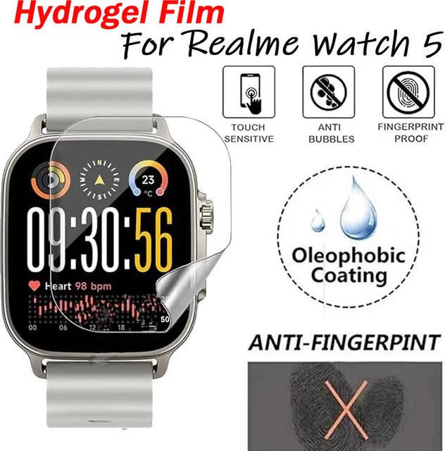 Realme Uhrenzubehör, Hydrogel Screen Protector, transparent, Unisex - Bild 1