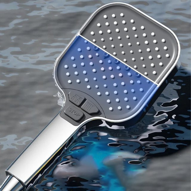 IOUHAPPY Hochdruck-Duschkopf mit Boost-Wasserausgang und 3 Strahlmodi, verstellbares Panel für dein Badezimmer - Bild 1