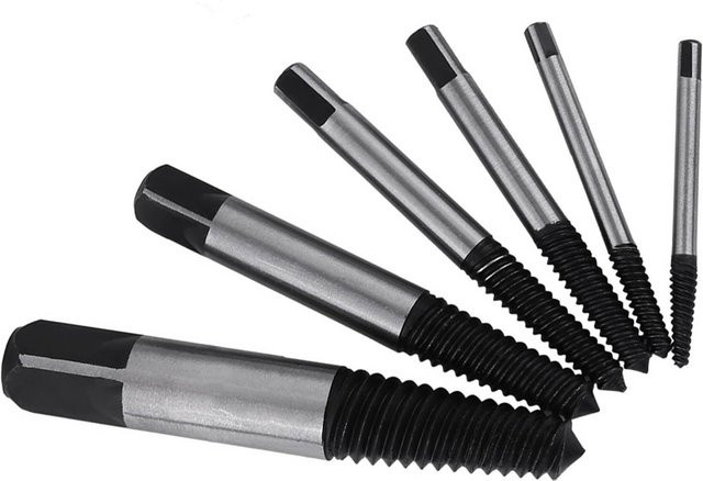 6er Set HSS Schraubenausdreher und Bolzenentferner aus Edelstahl in Silber von Painter - Bild 1