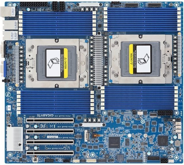 Gigabyte MZ73-LM2 3.X E-ATX Motherboard mit Dual LGA6096 Socket für EPYC 9004/9005 Serie, DDR5 und Ethernet/LAN - Bild 1