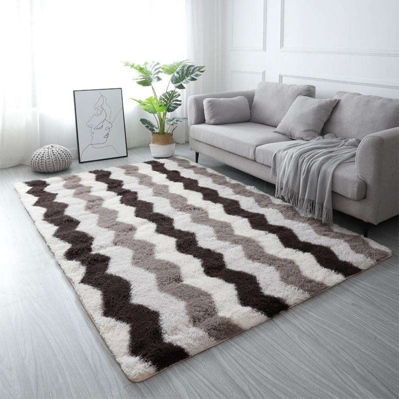 Yiran Furniture Flauschiger Teppich in modernem Design für Wohnzimmer, Schlafzimmer oder Kinderzimmer, B/T: 60 x 40 cm - Bild 1