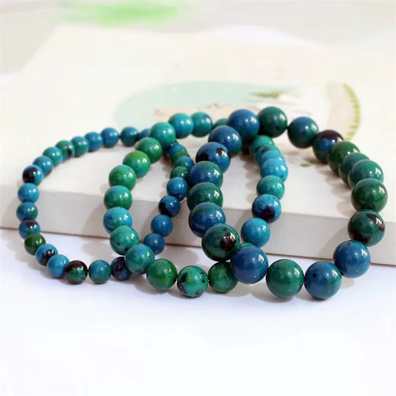 Armband Chrysokoll Malachit, Perlen, Bunt, Unisex - Bild 6