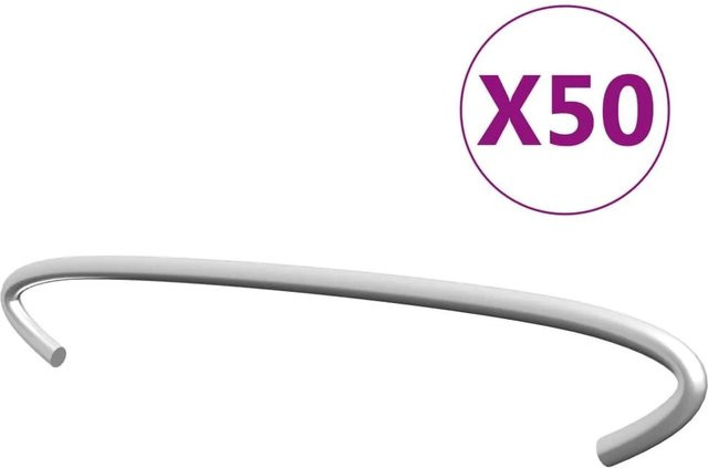 vidaXL Gabionen-Distanzhalter aus verzinktem Stahl, 50 Stück, Silber, Höhe: 15 cm - Bild 1