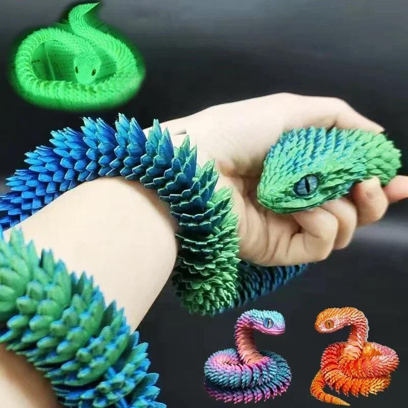 Yiran toy 3D-gedruckte Schlange Bewegliche Gelenke Spielzeugpuppe 30cm - Bild 2