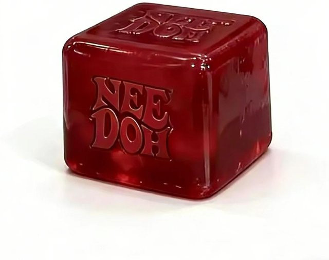 Schylling Needoh Nice Cube, Stressabbau Sensorisches Spielzeug, olivgrün - Bild 1