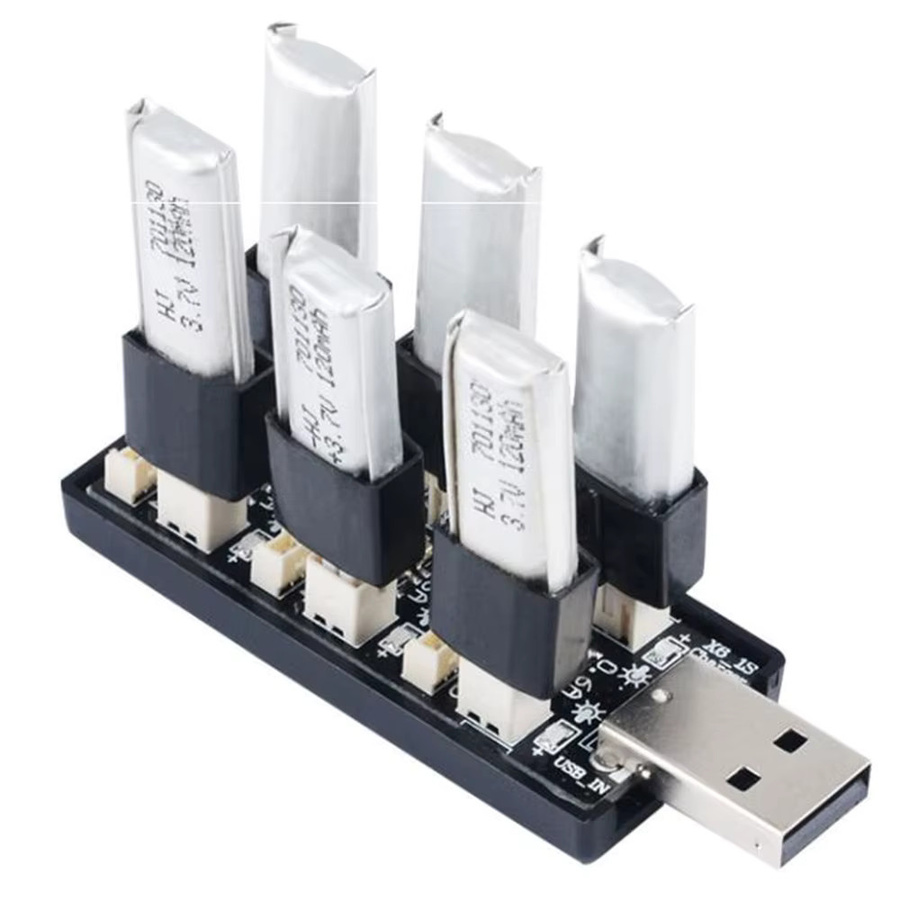 U-Angel-1988 USB Ladegerät Adapter Board für 1S LiHv Lipo Batterien 3,7 V - 3,8 V, Schwarz - Bild 3