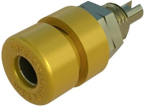 Hirschmann Test & Measurement BIL 30 Au Laborbuchse Gelb vertikaler Einbau mit 4mm Stift-Durchmesser - Bild 1