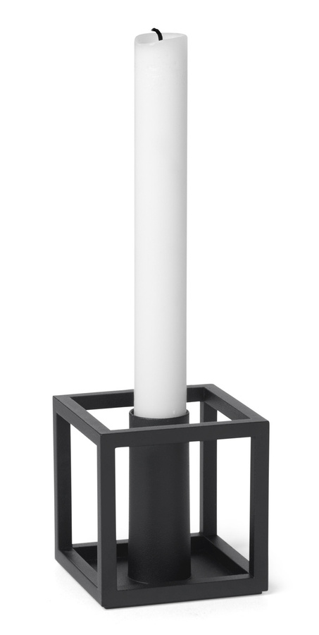 Audo Copenhagen Kubus 1 Kerzenhalter aus Metall in Schwarz - Bild 2