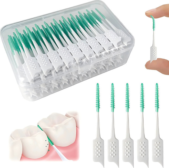 ZHAORAN Silikon Interdentalbürsten, 200 Stück - Bild 1
