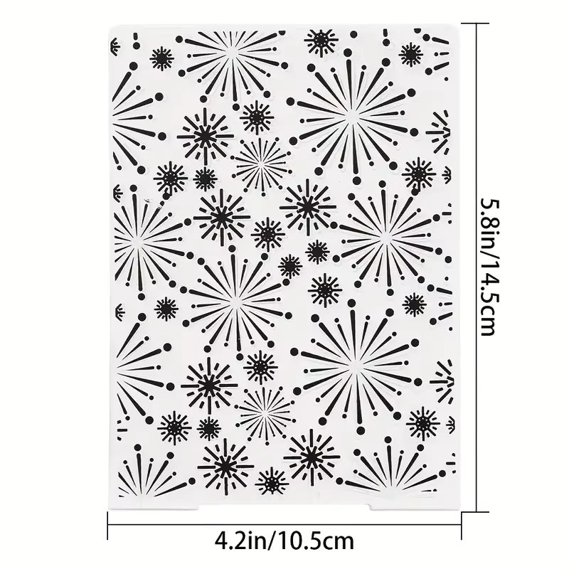 Prägeordner mit Feuerwerk-Muster aus Kunststoff in Schwarz und Transparent für DIY-Bastelarbeiten und Papieralben - Bild 2