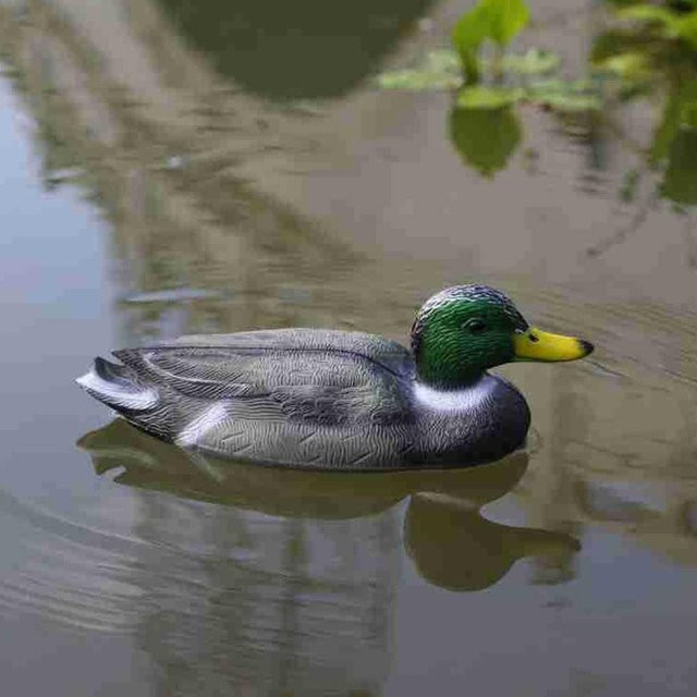 Schwimmende Entenattrappe als Gartendekoration für Pool, See und Teich, Mehrfarbig, B: 26 cm, H: 11 cm, T: 11 cm - Bild 1