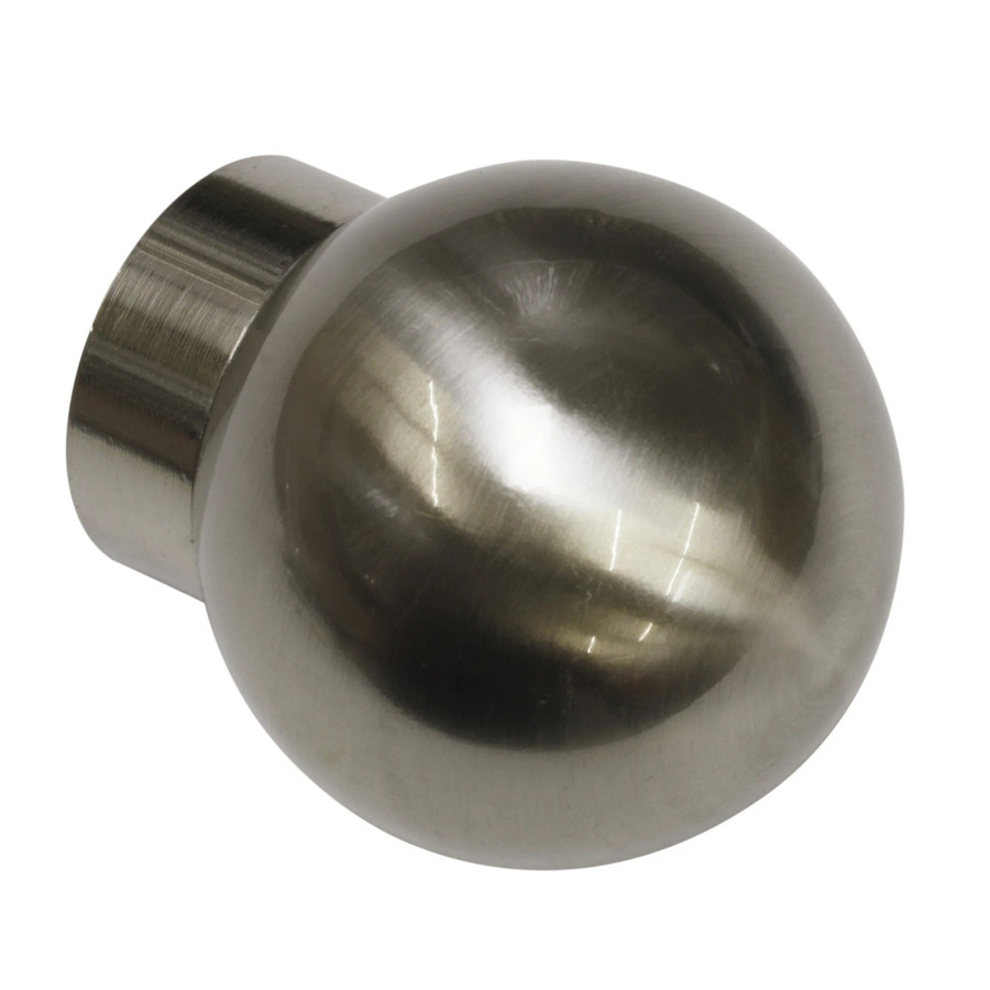 Gardinia Windsor Ball Endstück für Ø 25 mm in Edelstahloptik, 2er Pack, Silber - Bild 2