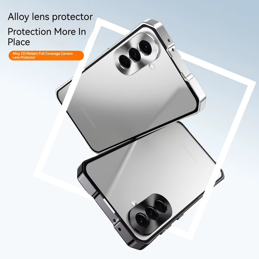 Stoßfeste Samsung Galaxy Schutzhülle aus Aluminiumlegierung mit Push-Pull-Matte-Rückwand in Schwarz für Samsung Galaxy A56 A36 A26 A16 - Bild 2