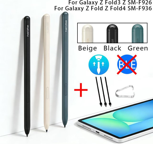 Netcosy Stylus Pen für Samsung Galaxy Z Fold 4 Fold Edition in Schwarz inklusive Ersatzspitzen ohne Bluetooth - Bild 1
