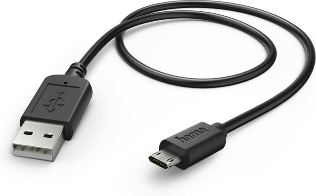 Hama Micro-USB Lade- und Datenkabel in Schwarz - Bild 1