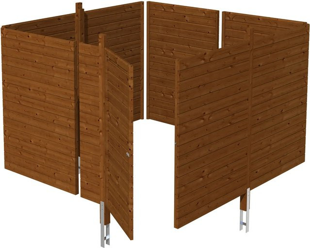 Skan Holz Abstellraum C2 Brüstung in Nussbaum, B: 314 cm, H: 317 cm - Bild 1