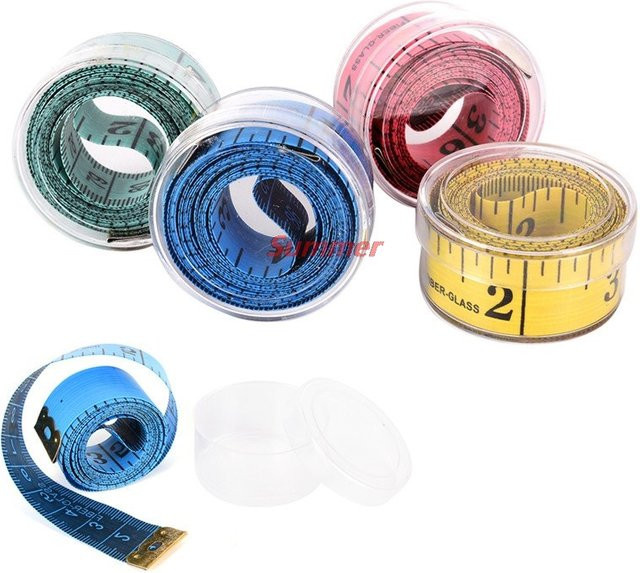 Flexibles Schneidermaßband 150 cm für Körpermessungen und zum Nähen in bunter Farbe - Bild 1
