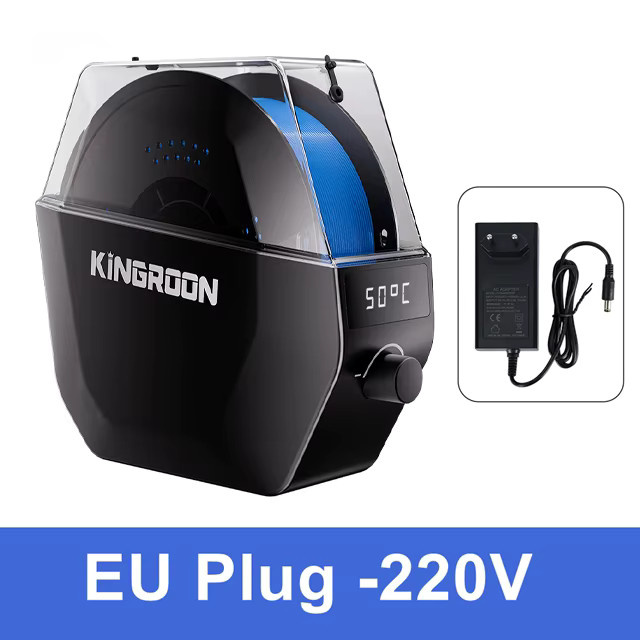 KINGROON KR01 3D-Filament-Trocknerbox in Schwarz mit 360 Grad Heißluftheizung für PETG, TPU, ABS, PLA+ und PLA - Bild 8