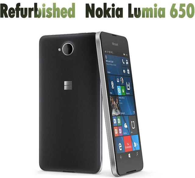 Nokia Lumia 650 Refurbished Smartphone Schwarz 16GB ROM 1GB RAM Dual-SIM 4G WiFi GPS - Bild 1