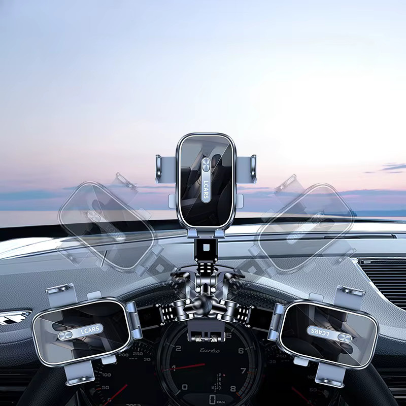 LCARS Autotelefonhalterung für das Armaturenbrett in Schwarz mit Anti-Schüttel-Stützhalterung für die Autonavigation - Bild 2