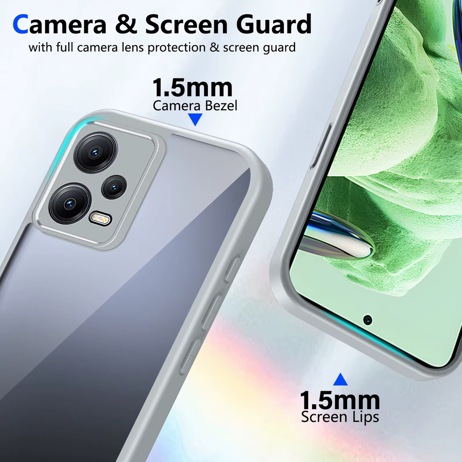 Xiaomi Poco X5 5G Schutzhülle aus Silikon und TPU mit Air-Kissen Design in Transparent oder Blau - Bild 4