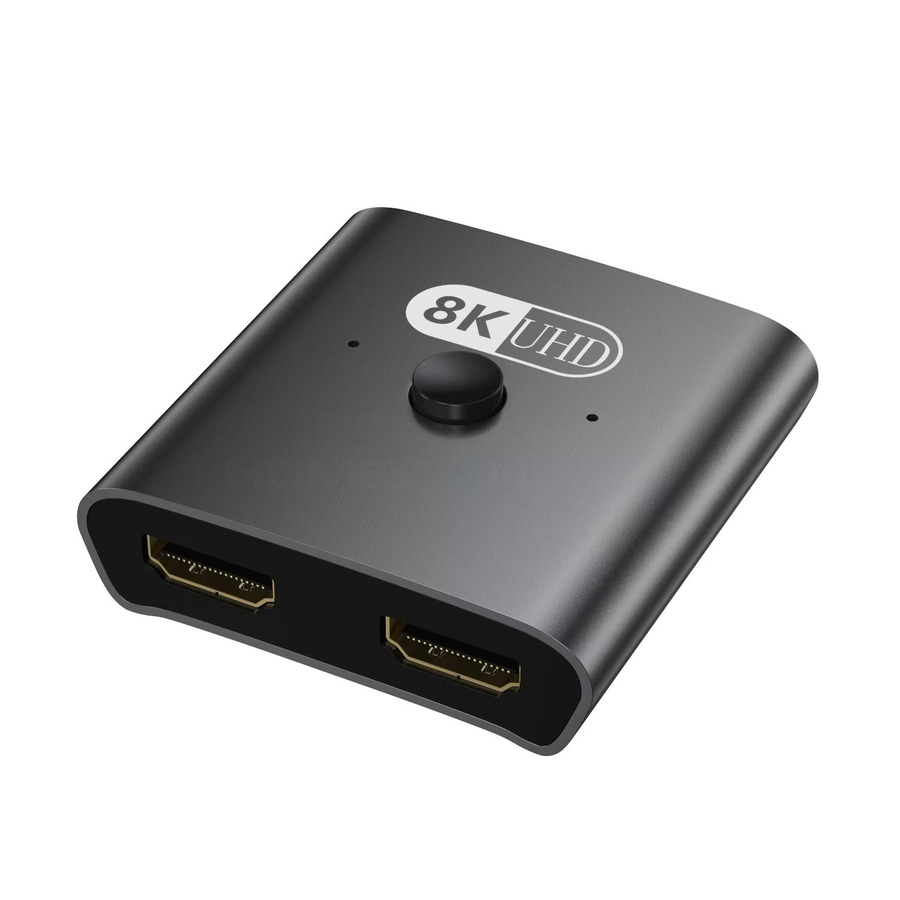 HOMEFISH HDMI Bidirektional-Switcher und Splitter in Schwarz und Grau mit 4K und 8K Unterstützung, 2 Eingänge und 1 Ausgang für 1-zu-2-Verteilung - Bild 5