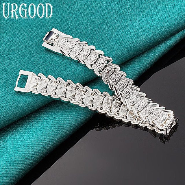 URGOOD Charm-Armband 925 Silber, Weiß, Unisex, 20cm - Bild 1