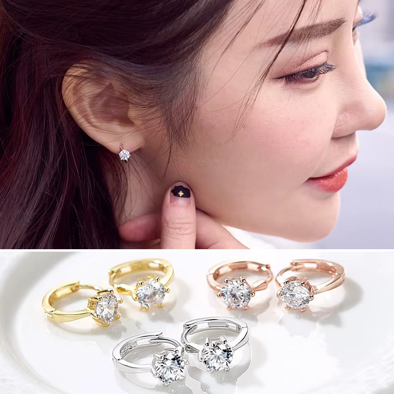 ZHOUYANG Ohrstecker, Zirkonia, Roségold, Damen - Bild 2