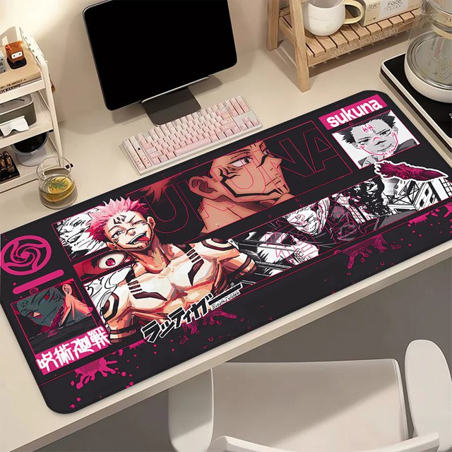 Bandai Jujutsu Kaisen Ryomen Sukuna Anime XXL Gaming-Mauspad in Multicolour mit rutschfester Gummibasis und glatter Oberfläche - Bild 1