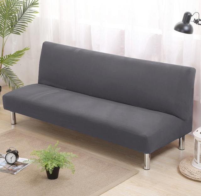 YZFZP Wasserdichter und rutschfester Sofa-Bettbezug ohne Armlehnen in Grau, elastischer und dehnbarer Couchbezug mit floralem Design, Größe S - Bild 1
