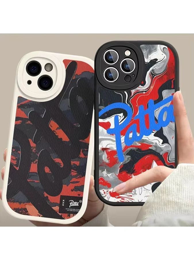 P-patta Handyhülle aus hartem Leder für iPhone 15 14 13 12 11 Pro Max Xs X Xr 7 8 Plus in Multicolour - Bild 3