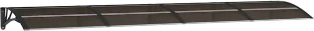 vidaXL Türvordach Schwarz aus Polycarbonat und Aluminium, B/T/H: 350 x 75 x 33 cm - Bild 1